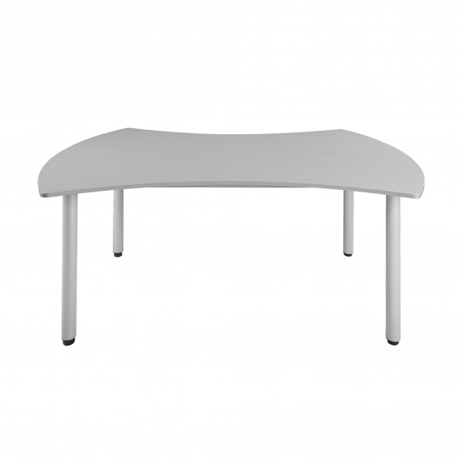 Geschwungener Tisch, 140x70 cm (B/T), höhenverstellbar von 58-72 cm 